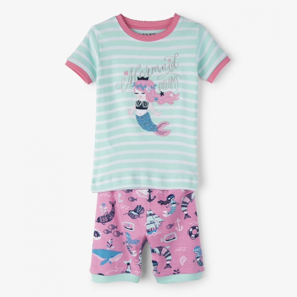 Little Blue House Sweet Mermaid Kids Short Pajama